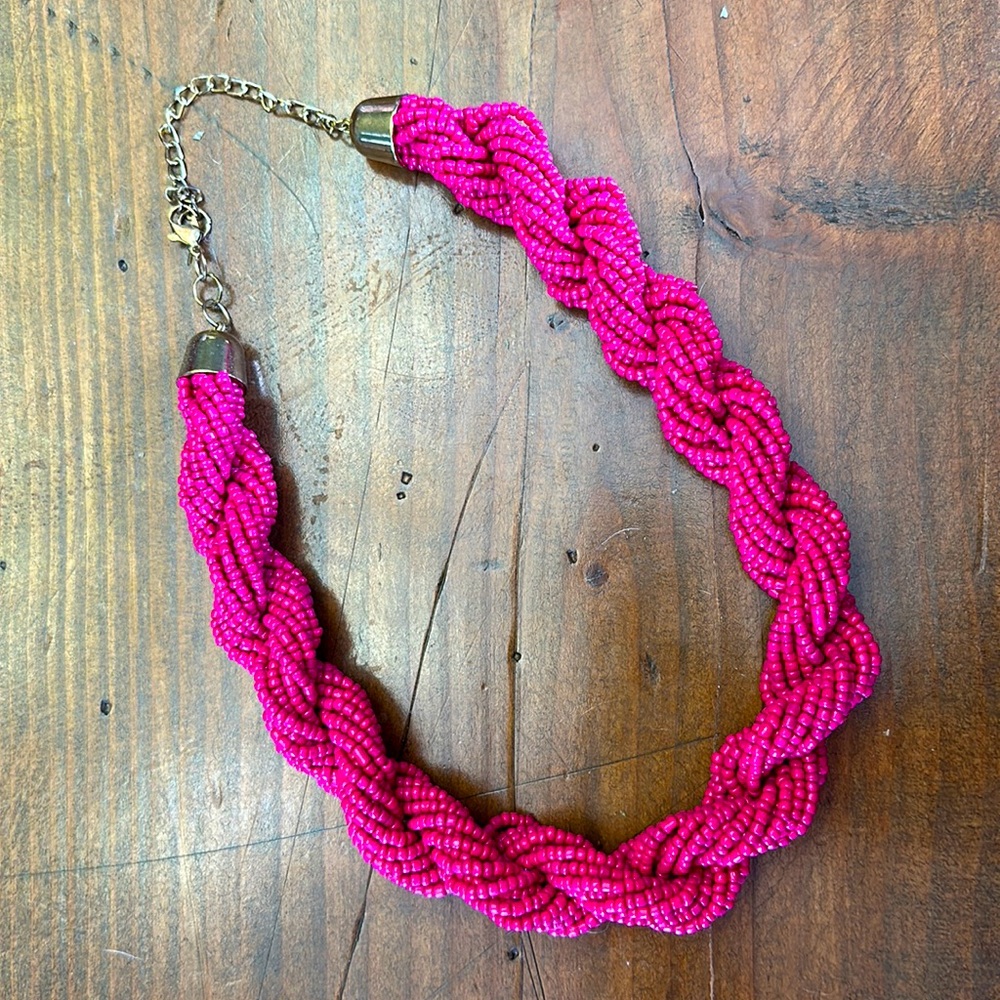 Pink beaded necklace